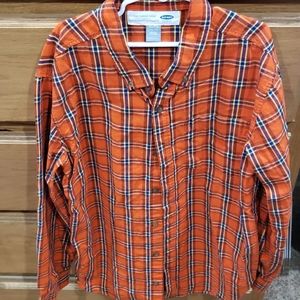 Old Navy Orange plaid
